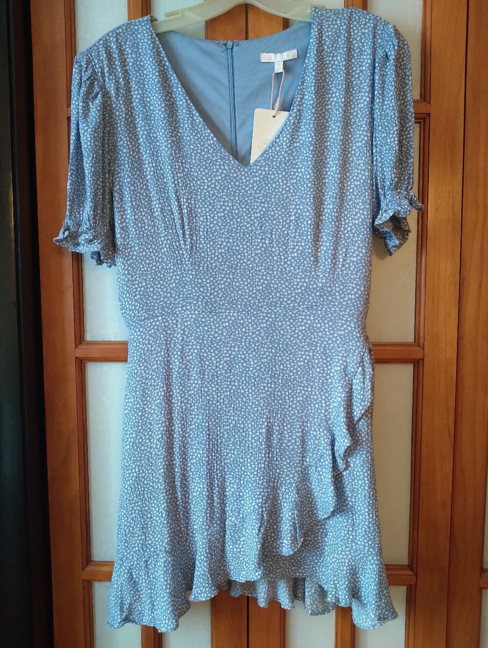 Girls Jr's NWT Blue And White Faux Wrap Dress By Gianni Bini From Dillards Sz Sm